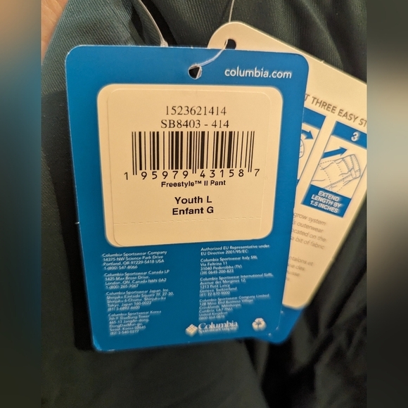 Columbia Kids' Freestyle II Insulated Snow Pants Size L,  night wave - Picture 8 of 14